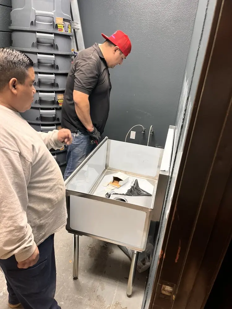 Commercial plumbing and sink installation in New Cuyama