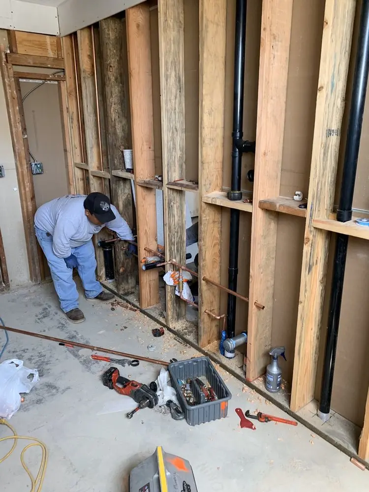 Commercial rough-in plumbing for Water Heater Replacement in New Cuyama